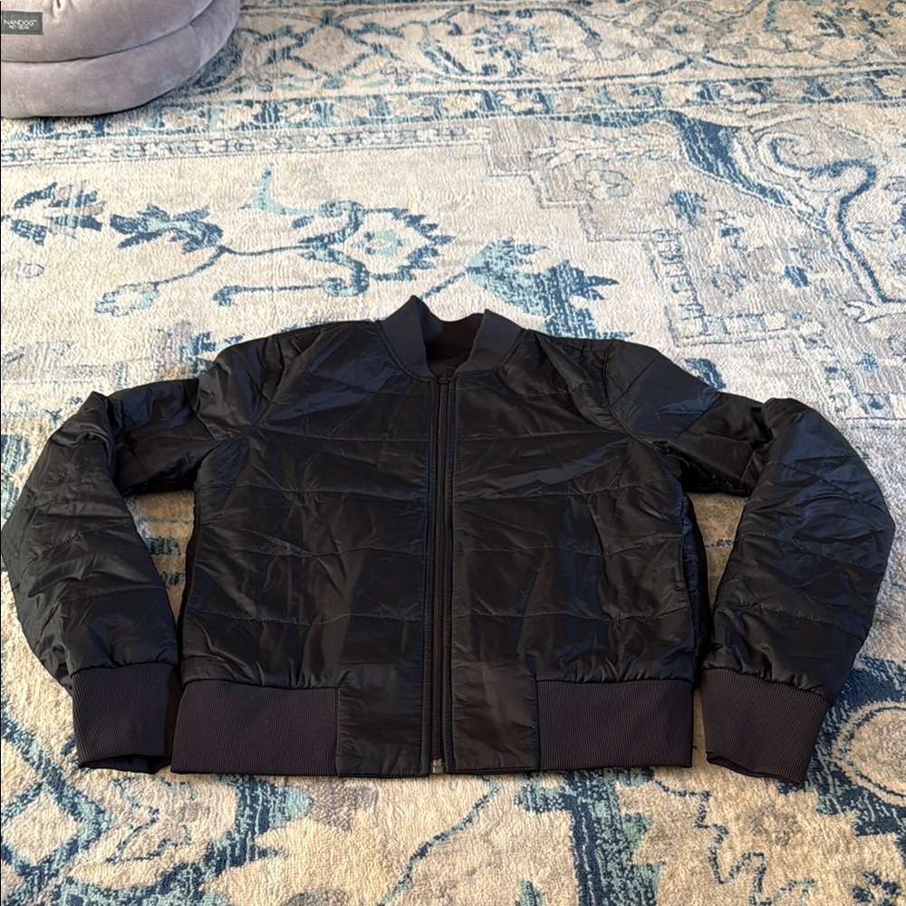 Lululemon Athletica Black Reversible Bomber Jacket